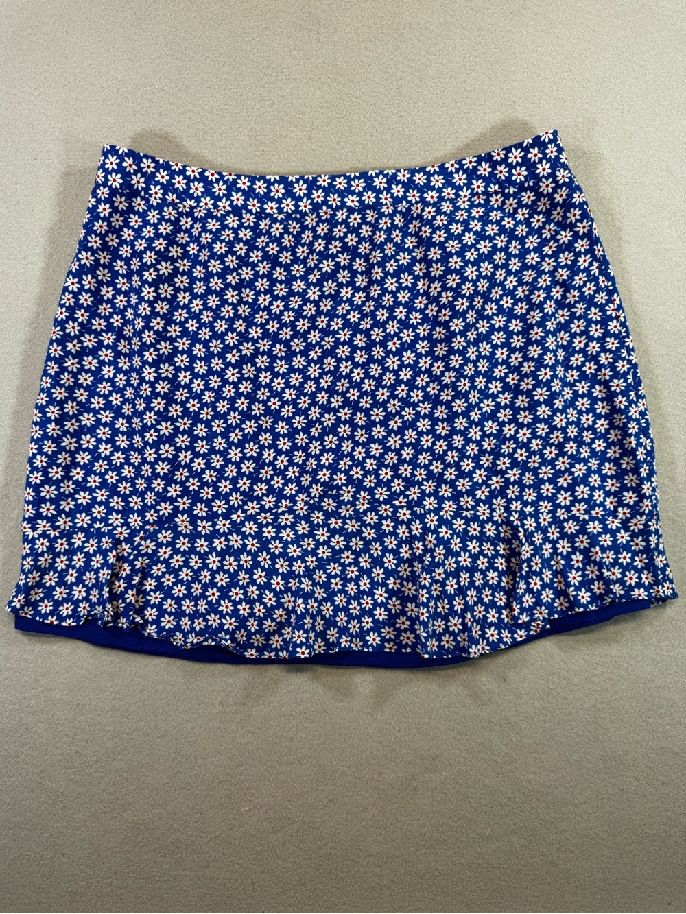 Madewell Blue Floral A-Line Skirt